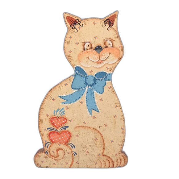 Large Cat Shelf Decor Desk Decor With Easel Or Door Stop With Shim - Picture 1 of 8
